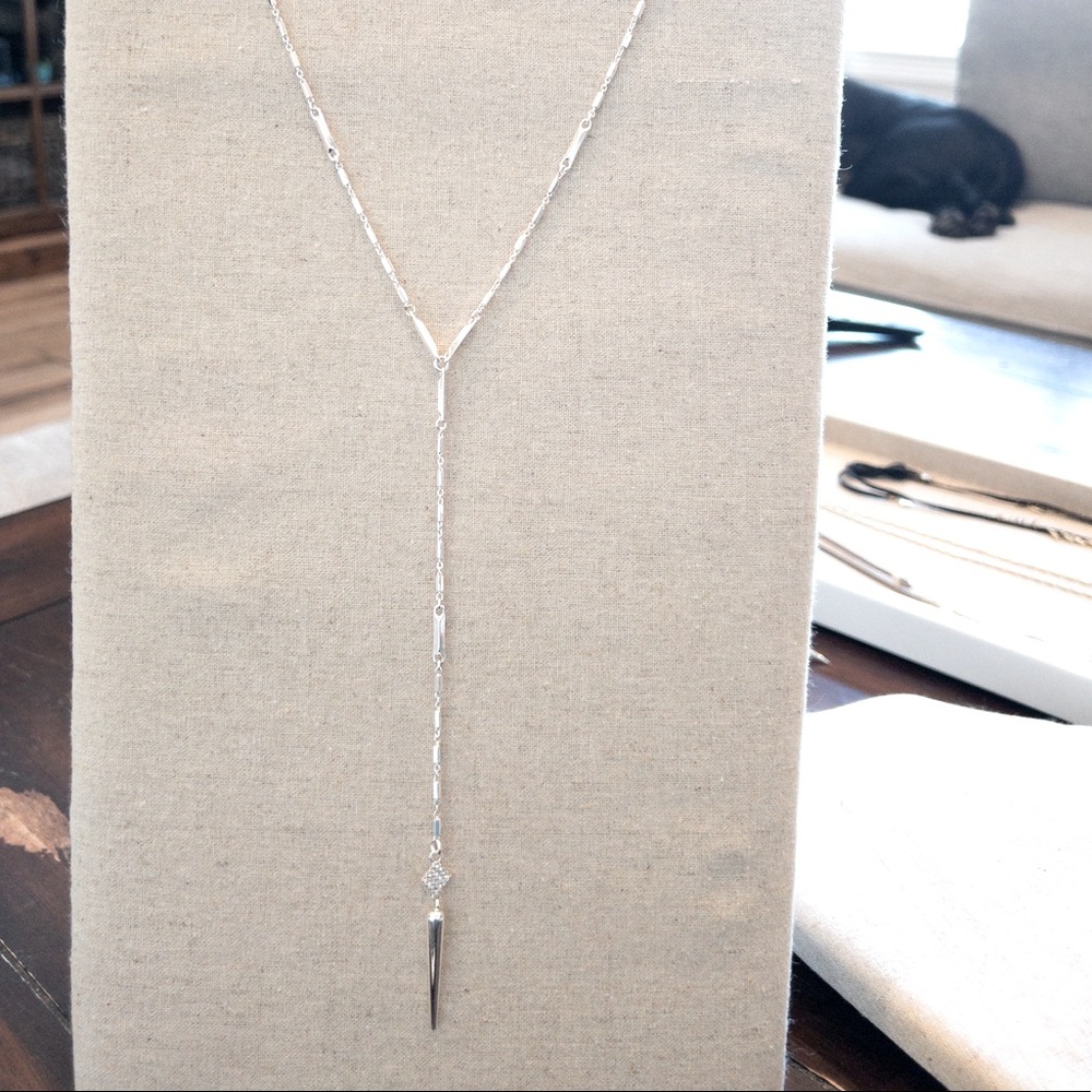 Stella & Dot Bianca Lariat Necklace - Silver